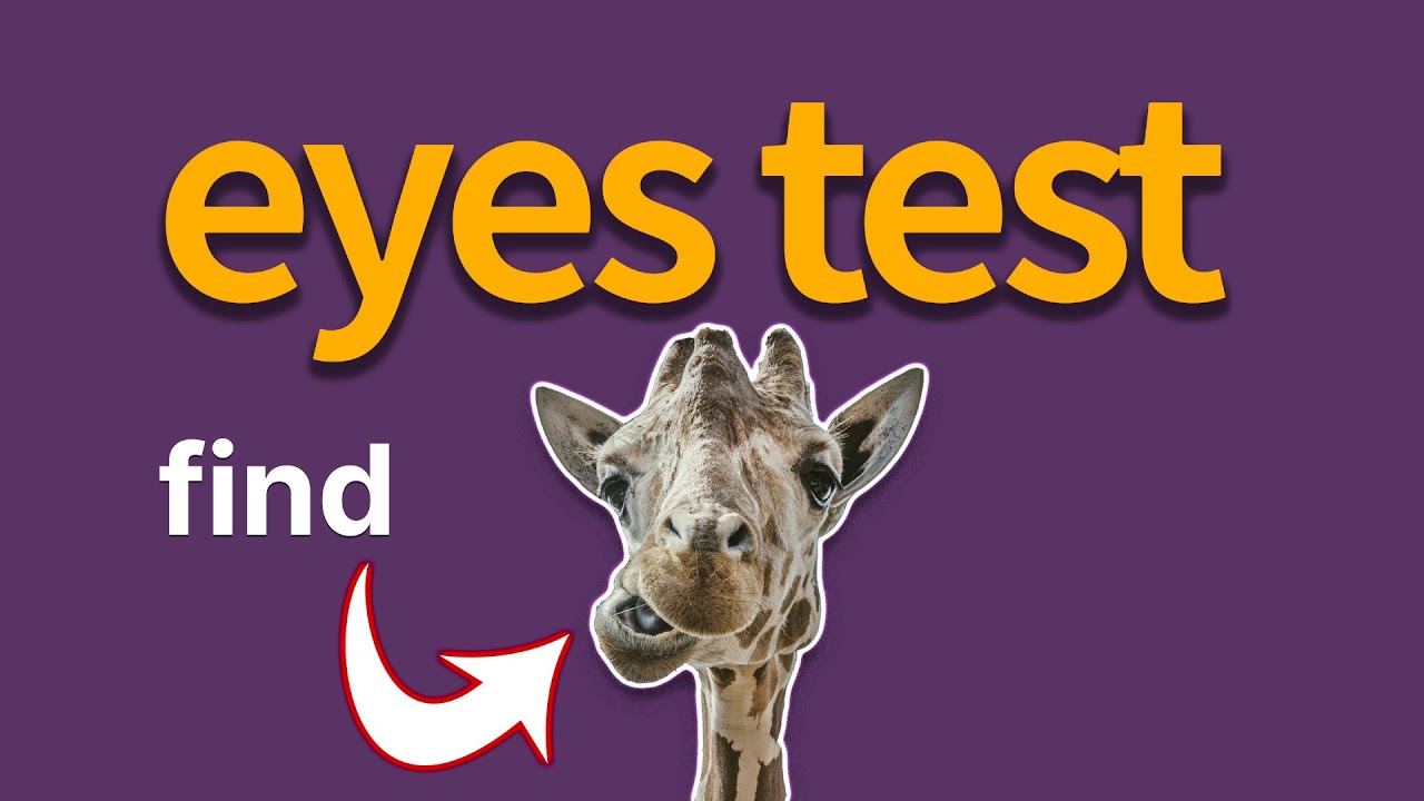 can you see a giraffe - vision test - color blind test - YouTube