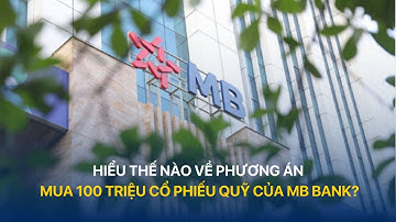 Hiểu thế nào về phương án mua 100 triệu cổ phiếu quỹ của MB Bank? | VTVIndex