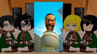 Aot/Attack On Titan React To Skibidi Toilet || Part 2 || Gacha React