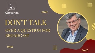 Media training tip: Talking over the question