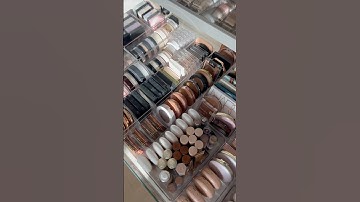 asmr makeup organization 🎀✨these are all my powders, bronzers & highlighters 🫠 #makeup #asmr
