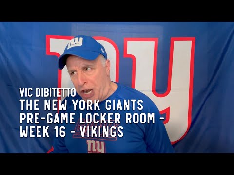 The New York Giants Pre-Game Locker Room - Week 16 - Vikings