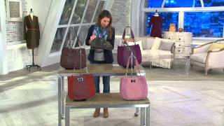 B Makowsky Layla Pebble Leather and Suede Hobo Bag with Courtney Cason