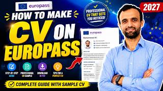 How to Make Europass CV for Free | Step-by-Step Tutorial 2027 | Download Europass CV