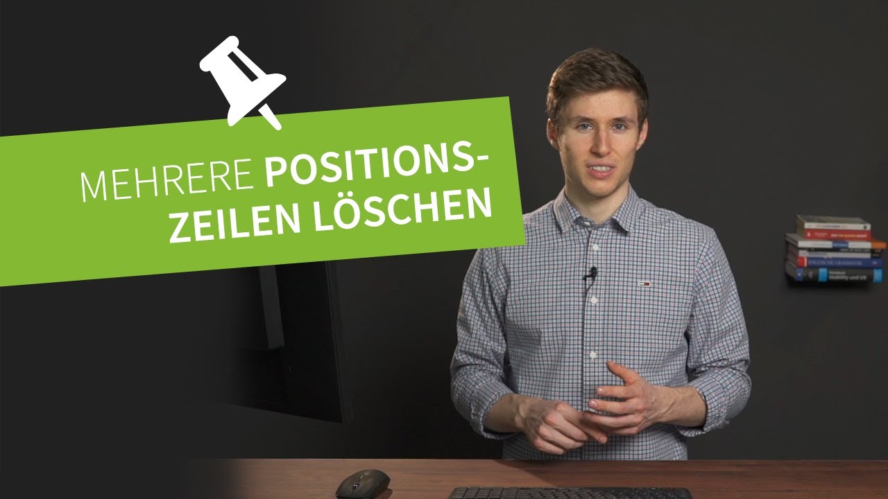 In der Belegerfassung im Warenwirtschaftssystem mehrere Positionszeilen löschen | Angepinnt