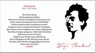 Puisi  Peringatan   Wiji Thukul Sosiawan Leak feat  Fajar Merah Istirahatlah Kata kata