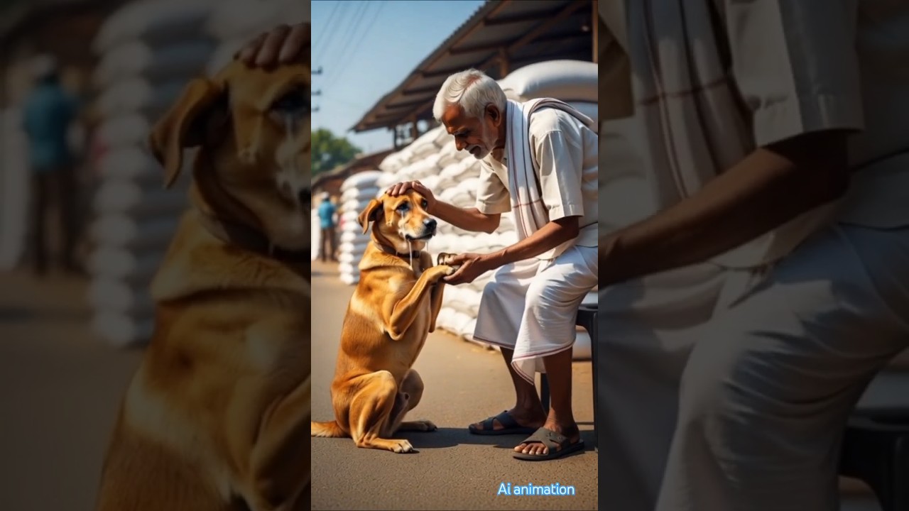 Dog helps grandmother in hard times 😭