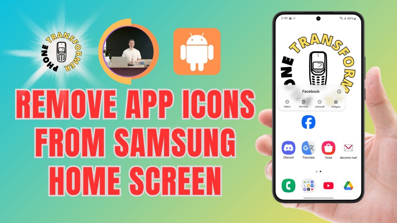 How to Remove App Icons From Samsung Home Screen - Full Tutorial [2025 ...
