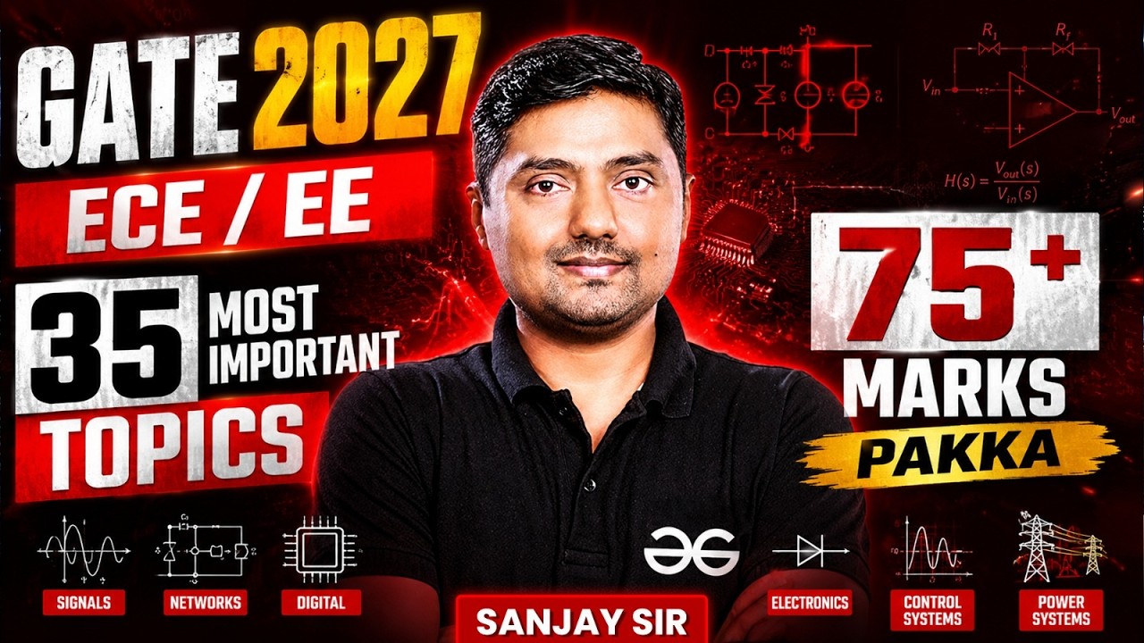 GATE 2027 ECE /EE 35 Most important Topics 75 + Marks pakka ! - YouTube