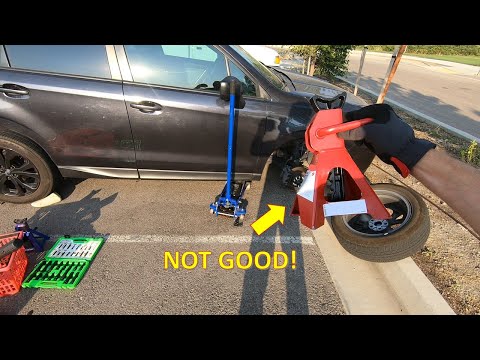 Jack stand collapses! ***Nearly crushes leg***