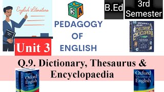 Dictionary / Thesaurus / Encyclopaedia || English Pedagogy@santanukar3363 Thesaurus Dictionary Encyclopedia Short Notes The Vani Classes
