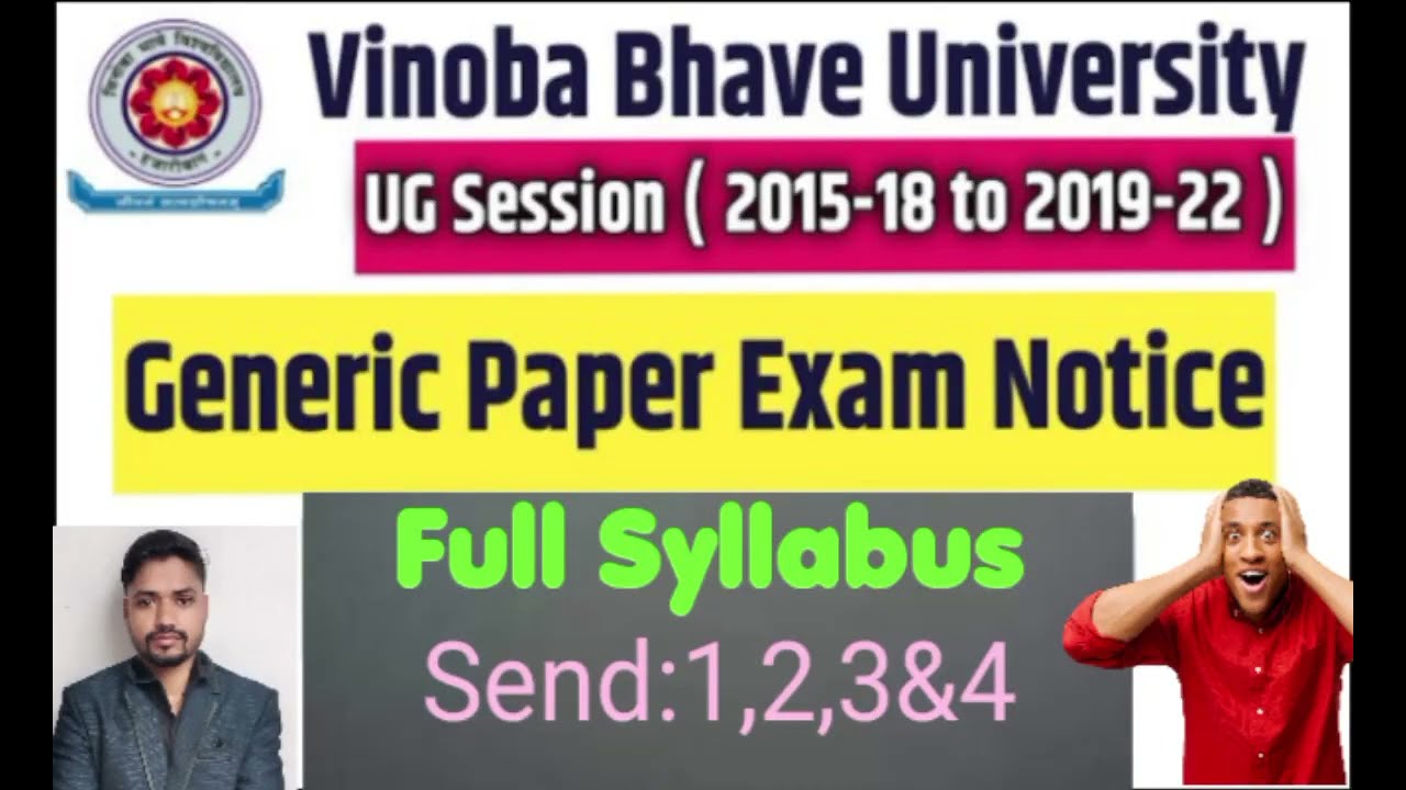 2nd Generic Paper Exam Syllabus|| Full information VBU generic paper 2 (2015-18&2019-22