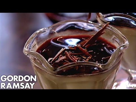 Rum-Infused Panna Cotta with Pomegranate Glaze - Gordon Ramsay