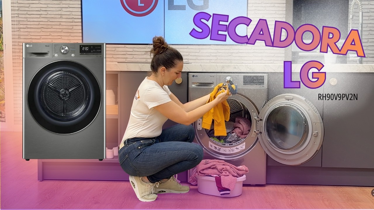 🌞 Lg RH90V9PV2N | Secadora 9kg con Programa Antialergias y luz interior