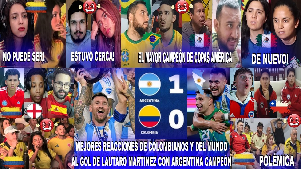 ASÍ REACCIONARON LOS COLOMBIANOS Y EL MUNDO EL GOL DE LAUTARO VS COLOMBIA CON ARGENTINA BICAMPEÓN