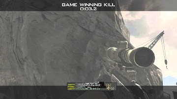 MW3 - Cross Map Throwing Knife GWK on Aground 2v2