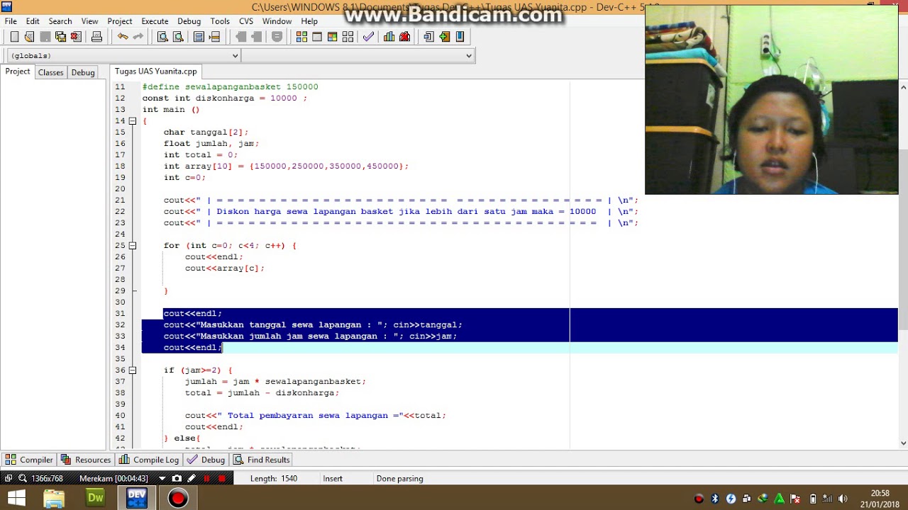 Tutorial Program Terstruktur - Final Project Dev C++ - YouTube