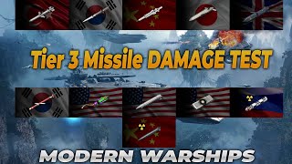 Tier 3 Missile Damage TEST - Modern Warships [Update 0.79]