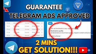 How to Fix telegram ad ( Editorial declined ) in 2 MINS Profile