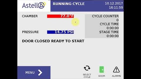 Astell autoclaves from Wolflabs FAQ - Changing language settings