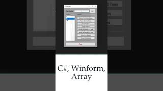 C#, Winform, Araay #shorts
