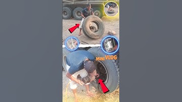 रेडियल टायर में लगा बहुत बड़ा बोल्ट | 😲😱 | Mini Vlog - Raju Puncture Wale | #minivlog #rajuminivlog