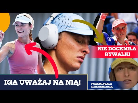 SWIATEK NIE DOCENIŁA RYWALKI dziennikarz pozamiatany