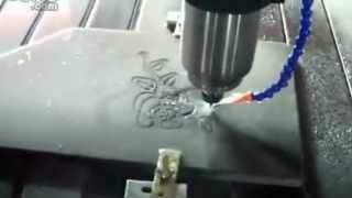 Marble,Stone cnc router, engraving process show.avi