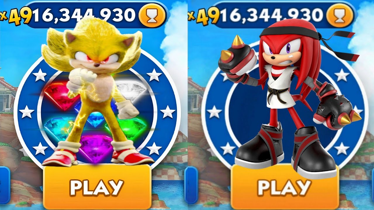 Sonic Dash - Karate Knuckles VS Super Sonic _ Movie Sonic vs All Bosses ...