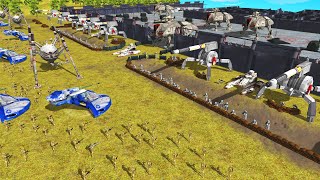 Commander Wolffe's Clone SUPER-FORTRESS Defense! - Men of War: Star Wars Mod Battle Simulator