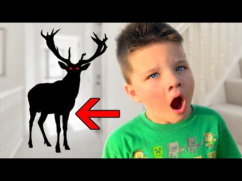 DEER LADY in our HOUSE! CALEB sees THE SCARY DEER WOMAN!