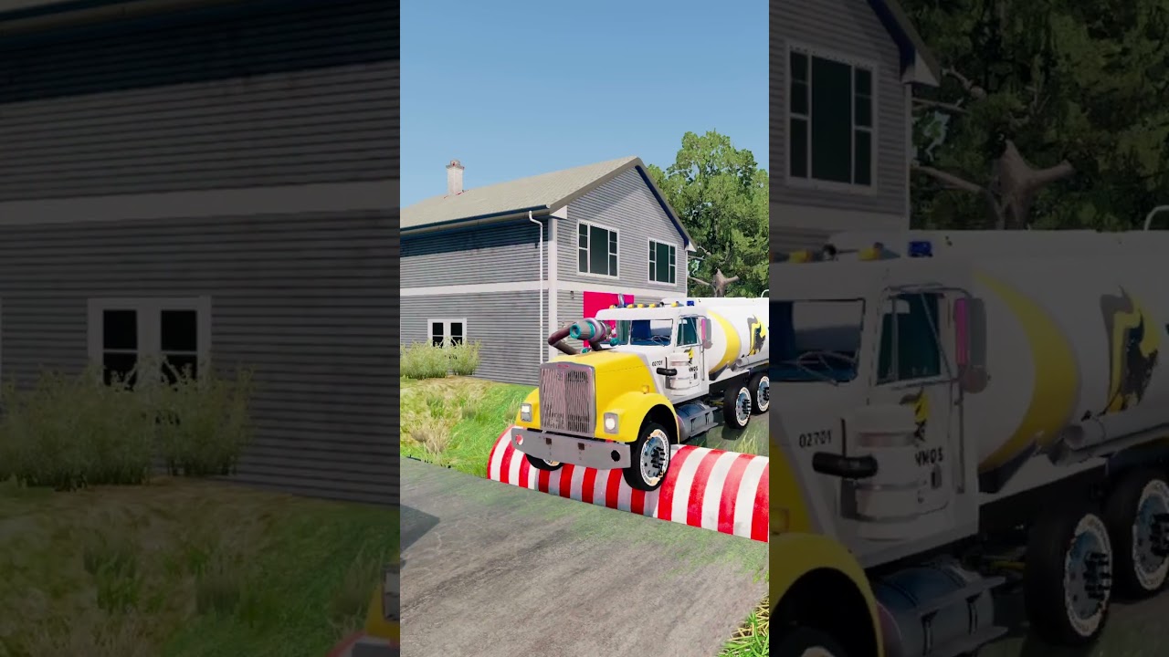 Грузовики и легковые автомобили против лежачих полицейских 