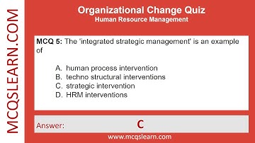 Organizational Change MCQ Quiz Questions Answers PDF | Organizational Change Class 12-9 Notes MCQs