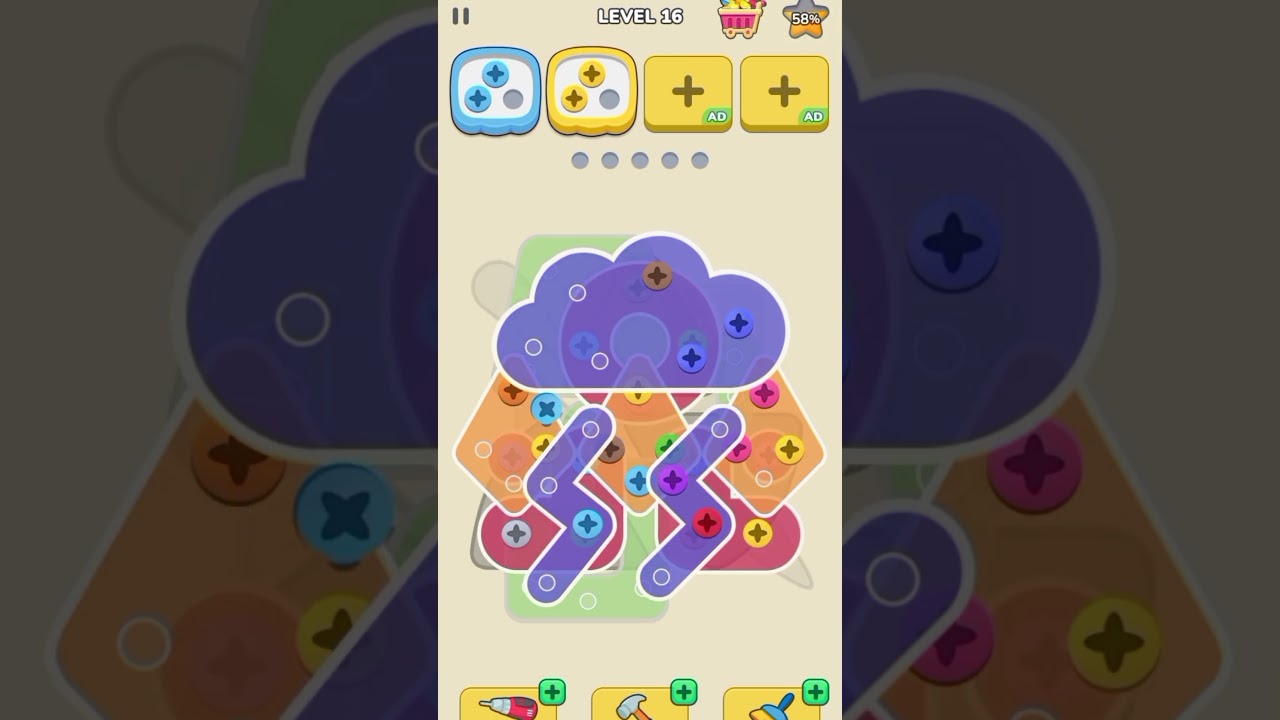 Unscrew nuts🌀( level 16) 