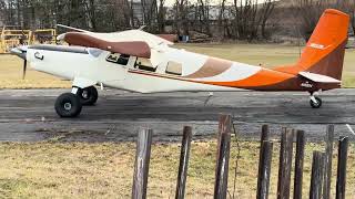 TMCX Turbine Helio Courier Short Field Landing with Full Reverse