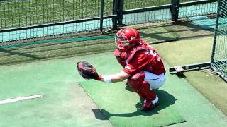 20110429試合前　カープ＃64會澤翼