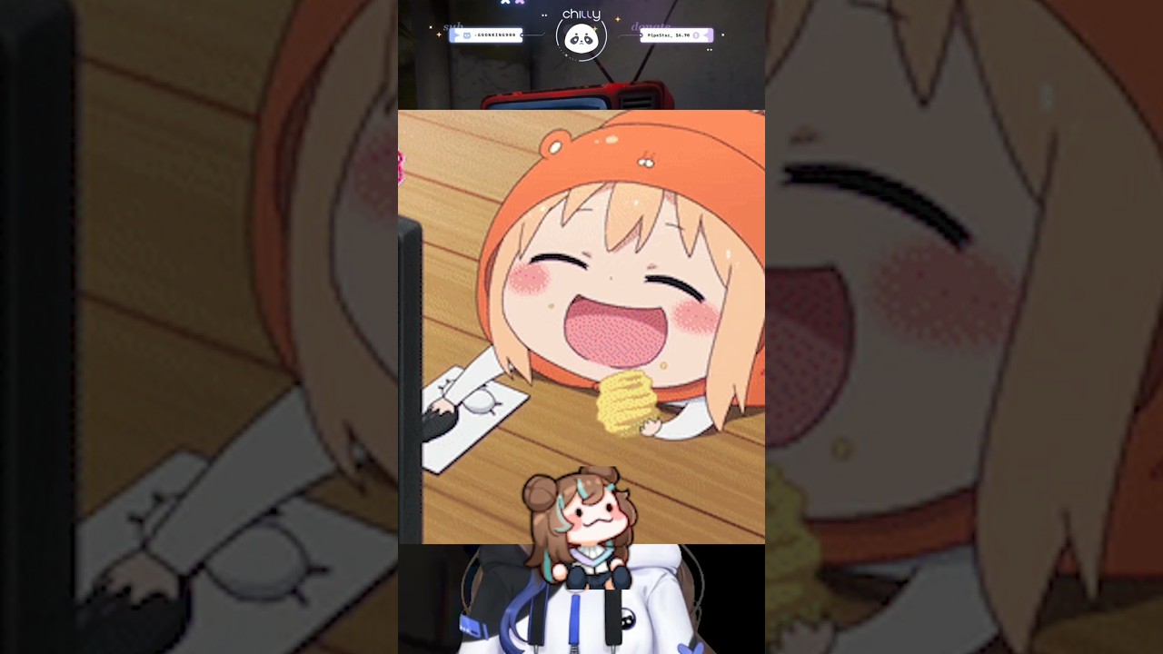 IM WATCHING TV SHUT UP #chillypanda #vtuber #animegirl #envtuberclips #anime #indiegames #zort