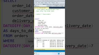 Datediff function in SQL, SQL Interview Question 2024, Data Analyst, SQL Scenario based question