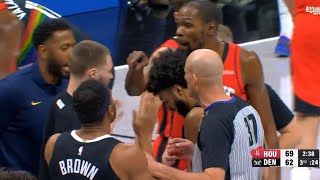 Bruce Brown and Kevin Durant Beef — Nuggets Coach Ejected, KD Trolls😂
