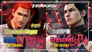 TEKKEN8 High Rank HWOARANG(ごちろー) vs High Rank CLAUDIO(Crescent) RANKER MATCH
