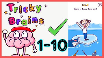 Tricky Brains Level 1 2 3 4 5 6 7 8 9 10 Solution Walkthrough