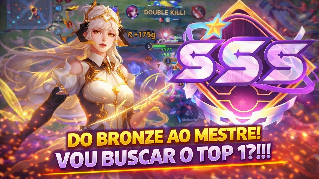 DO BRONZE AO MESTRE#13 VOU BUSCAR O TOP 1?🤯🔥🎯🏹HONOR OF KINGS GAMEPLAY GARO ADC