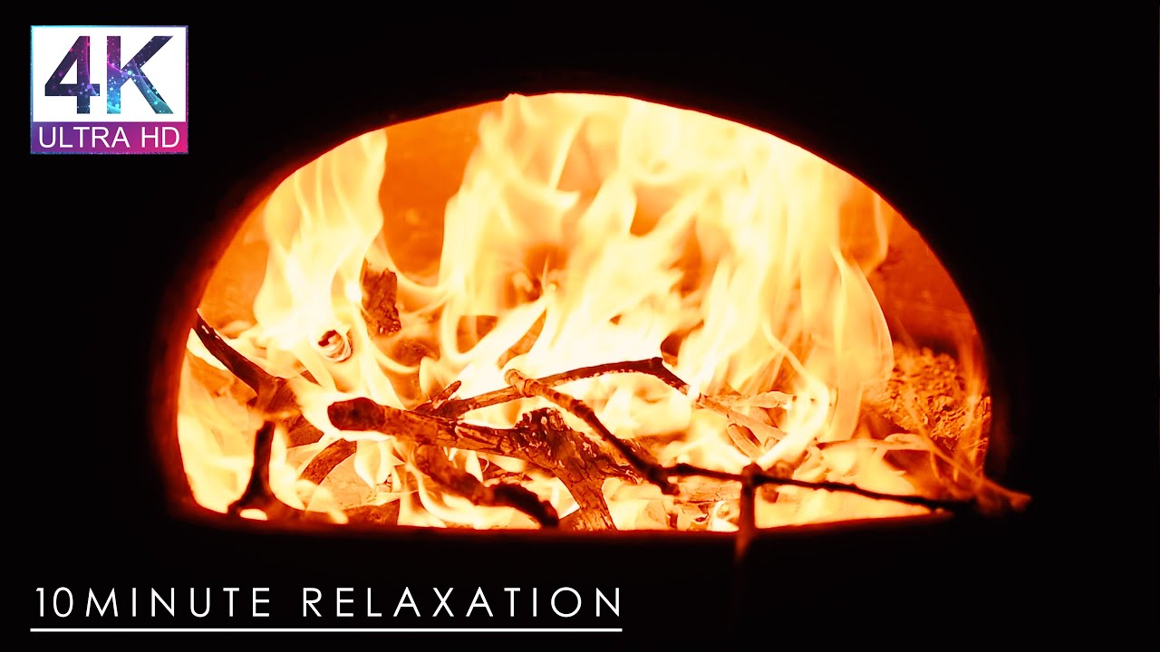 🔥 Relaxing Fireplace (10 MIN) with Burning Logs and Crackling Fire ...