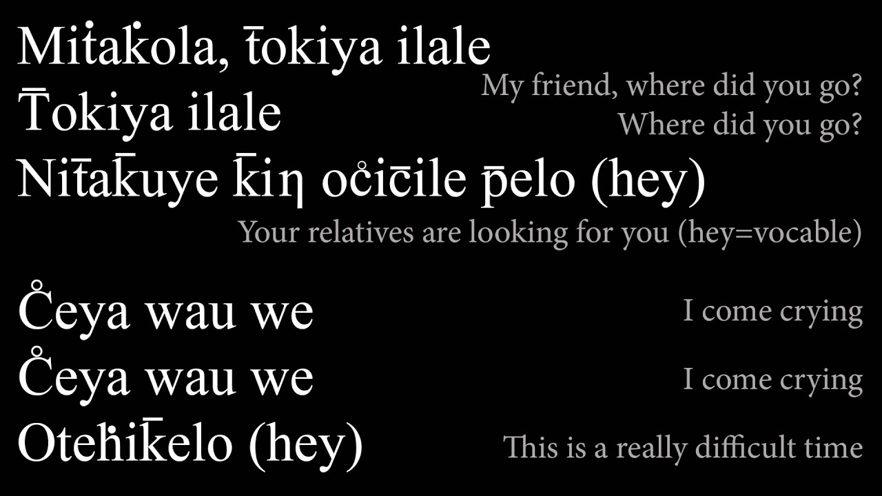 David Little Elk Lakota Mourning Song (song only) Lakota HeartN