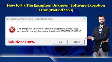 Fix “The exception unknown software exception” Error | Solve exception error 0xe06d7363 | 0xe06d7363