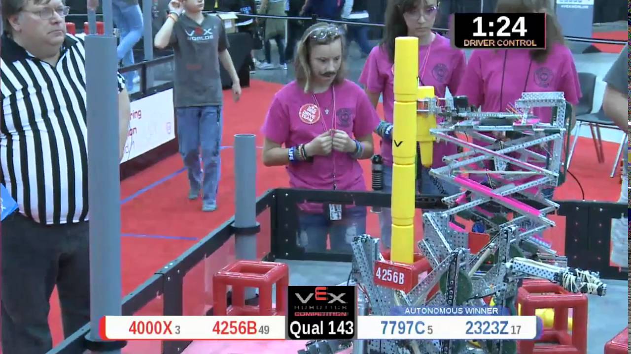 2015 VRC Engr Q143 - 4000X 4256B vs 7797C 2323Z - 34 to 79 - VEX Worlds 2015 - Engineering Division