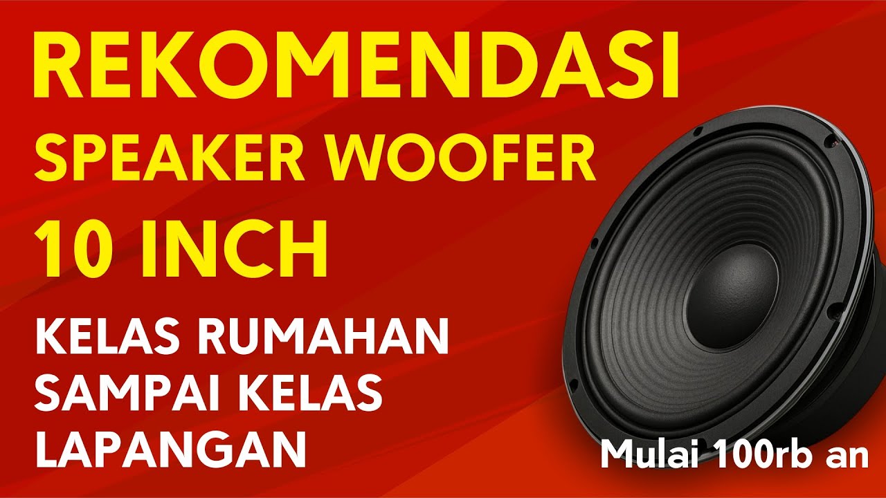 Rekomendasi Speaker Wofer 10 inch Kelas Rumahan Sampai Kelas Lapangan