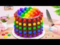 Miniature Cake Decorating Ideas 🍰 Let's Make Rainbow KITKAT Cake with M&M Candy 🌈