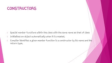 Class 2nd year | Computer Science | CHap 8( Constructor)