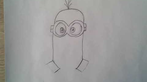 how to draw Kevin from Despicable Me 3.